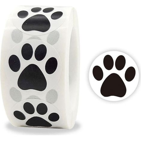 500 autocollants empreintes de pattes de chien, chat et ours pour ordinateur portable, récompense pour enseignants et élèves - A-267 (1/5)