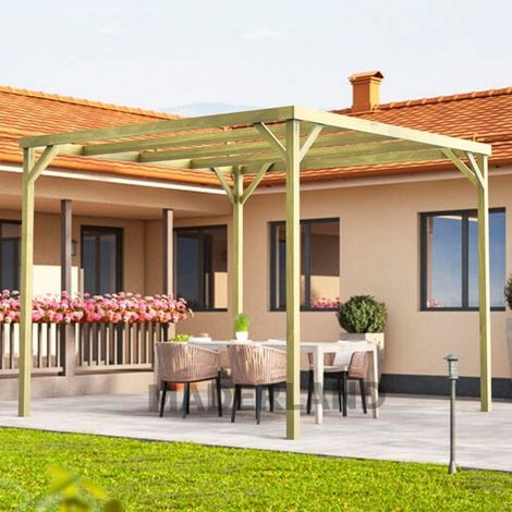 PERGOLA DE MADERA MATARÓ 300x300cm (1/3)