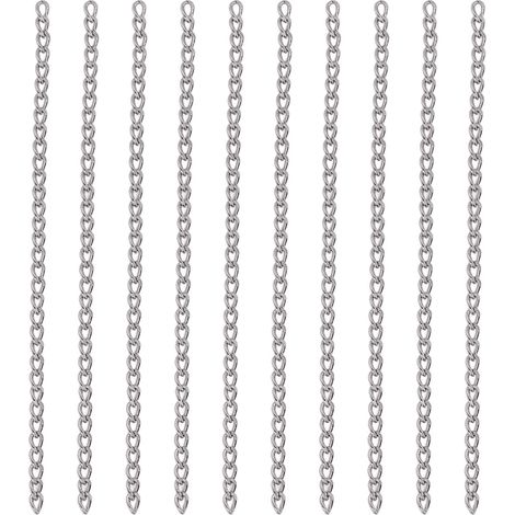 Chaîne enroulée de 10 mètres Ht4/9-001/002, chaîne pour panneau publicitaire, chaîne pour sac, chaîne fine pour bijoux, argent. (1/5)
