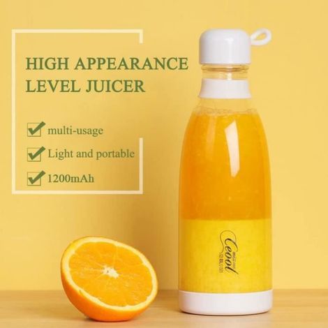 Mini blenders - Bouteille mélangeur de jus frais - Petit mélangeur avec USB - Rechargeable - Mini mélangeur de jus de fruits -300ml (1/4)