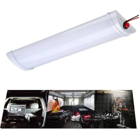 Barre Lumineuse LED - 12 V DC - 72 Puces - Pour Voiture Caravane Bateau Camion - Auto-adhésive - 50000 Heures (1/5)