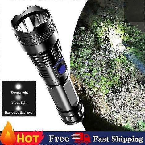 Lampe torche tactique LED ultra-lumineuse de 1 000 000 de lumens / Lampe de travail LED (1/5)
