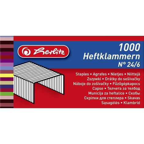 herlitz Heftklammer No.24/6 verzinkt 2x1.000 Stück Heftklammer