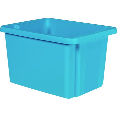 Curver 225501 Drehstapelbehälter ESSENTIALS Drehstapelbox 26L, blau stapelbar Blau 1 St.