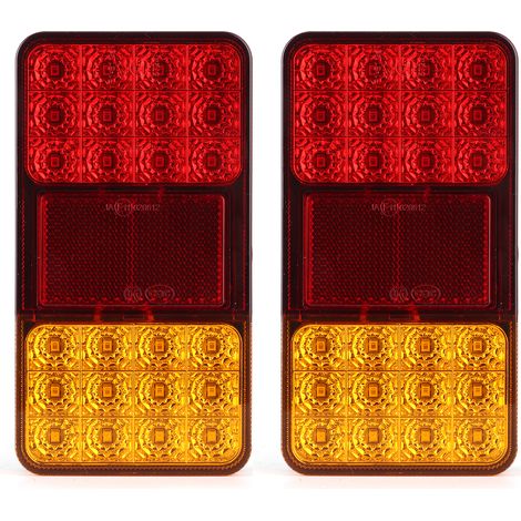 Kit d'éclairage de remorque à 24 LED, étanche IP67, économe en énergie, comprend les accessoires de montage, convient aux camions et aux fourgonnettes. (1/5)