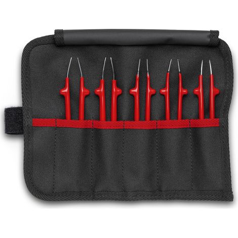 KNIPEX 92 00 04 Juego de pinzas universales aislados 5 piezas 90 mm