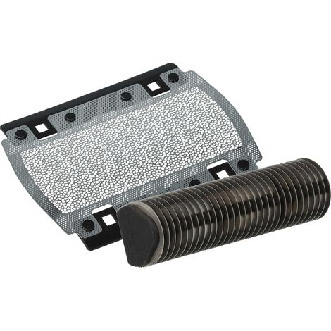 vhbw Klingenblock, Scherblatt kompatibel mit Braun Pocketgo Twist E-Razor Rasierer - Kombipack Schwarz Silber