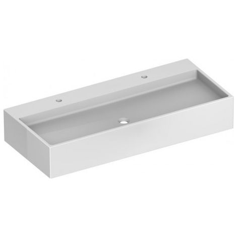 Keramik-Doppel-WT ÉDITION 90 1208x205x535mm pour robinetterie à 1 trou