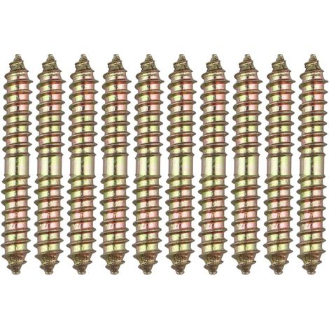 10 dowel furniture fixing screws – M8 x 60 mm double head – wood to wood (1/5)