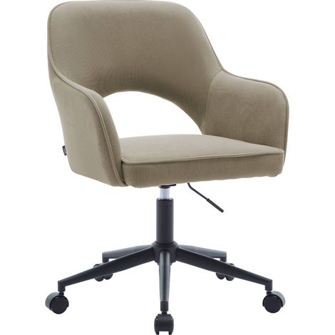sweeek - Bürostuhl mit Rollen und Cordbezug