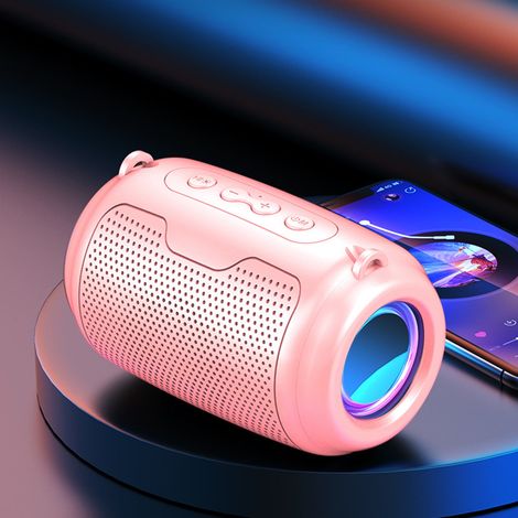 Enceinte Bluetooth - Enceinte Portative - Bluetooth 5.0 - 10 W - Autonomie 20 H - 8 x 11 x 8 cm - Pour Usage Intérieur et Extérieur - 1 Pièce (1/5)