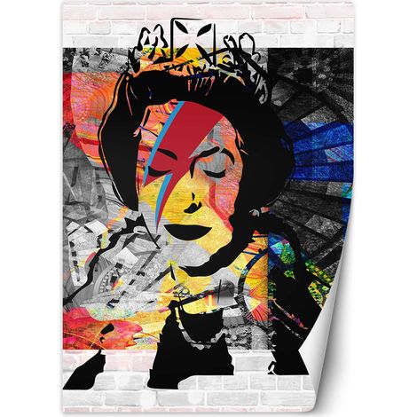 Papier peint Banksy Reine d'Angleterre 100x140 (1/5)