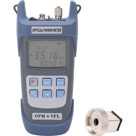 Testeur de câble à fibre optique portable 50MW avec voyant lumineux rouge et lampe LED, machine de mesure de puissance optique (1/5)