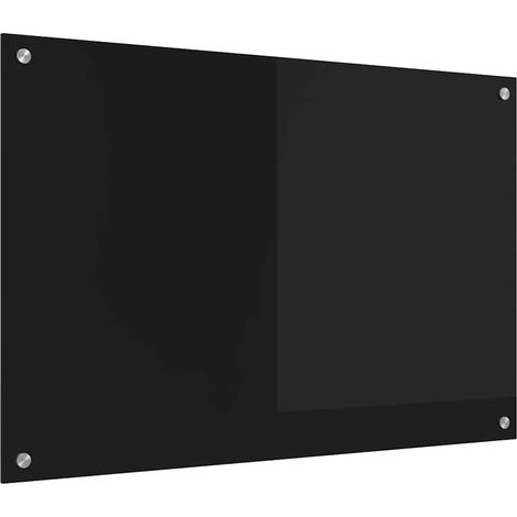 Protection de cuisine Noir 90 x 60 x 0,8 cm verre trempé CFW73441 (1/5)