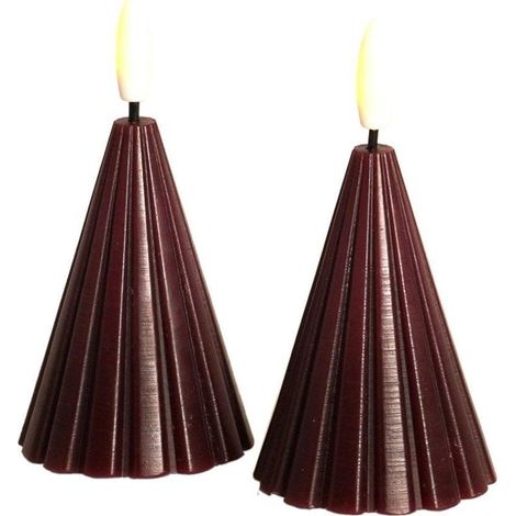 Sirius Laura Baum LED Kerzen Bordeaux elegant 11 cm