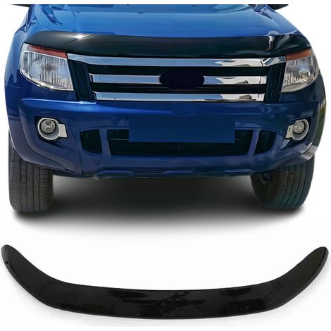 Déflecteur de Capot Compatible avec Ford Ranger 2011-2015 en Acrylique Noir
