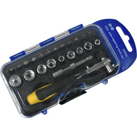 Kit Tournevis Multifonction avec Embouts, Douilles et Cliquet, Ensemble Outils Manuel pour Bricolage Domestique