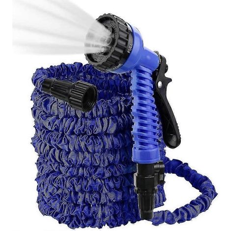 Tuyau d'arrosage noir extensible et flexible de 7,6 m (25 pi) avec embout télescopique (1/5)