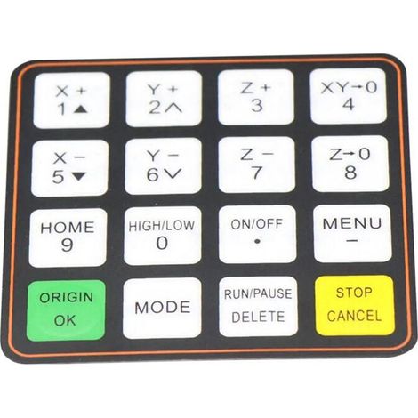 Carcasa de membrana de botones para controladores CNC DSP RichAuto A11, A12, A15 y A18