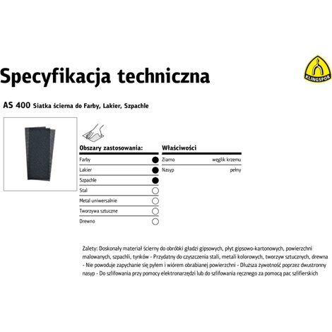 Feuille abrasif klingspor as 400 double face anti-encrassement 115x280 mm