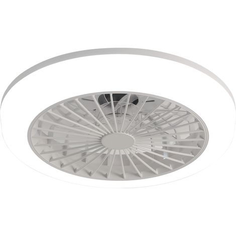 Ventilateur de Plafond Encastré 45 cm – Sans Pales, Éclairage LED, Télécommande, Style Moderne et Discret, Pour Chambre, Cuisine, Salle à Manger (1/5)
