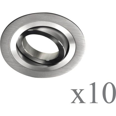 Pack 10 Empotrable Classic redondo aluminio