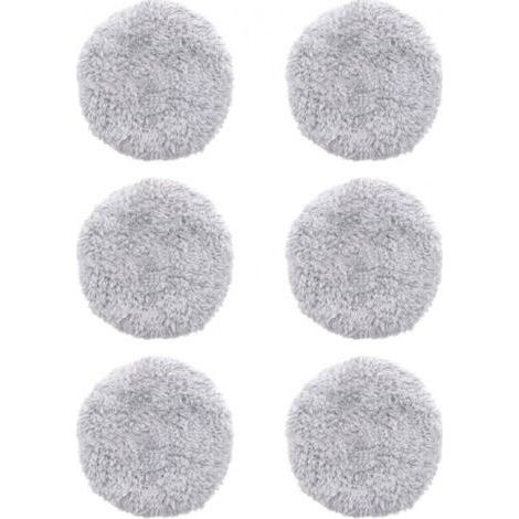 BUNTHAUS Lot de 6 pieces de remplacement de chiffon de vadrouille lavable pour HOBOT 168/188 Robot de nettoyage de vitres tampons de vadrouille en microfibre accessoires reutilisables,modele:Gris (1/5)