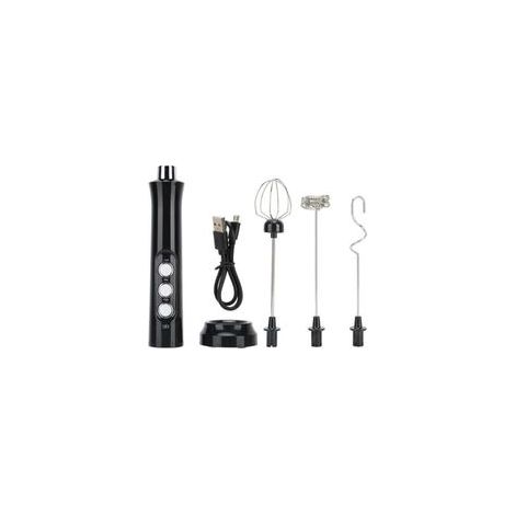 Mousseur à Lait Électrique Portable avec Chargement USB - JINFGERNE - 3 Vitesses, Batteur à Œufs Automatique pour Café et Boissons