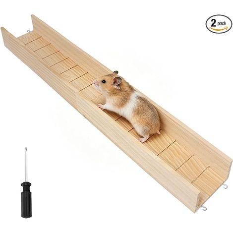 80 cm Ramp for Cage Guinea Pig Bridge Wood Rampehamster Stairs (1/5)