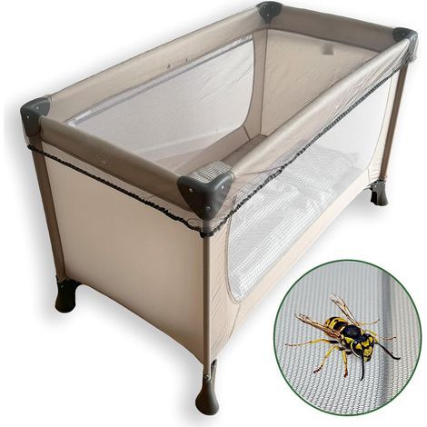 Moustiquaire Lit Bebe, Filet Anti-Moustique pour Lit Parapluie, Cododo, Berceau et Parc Bébé - Universel, Mailles Fines, Résistant et Lavable(110X75CM) (1/5)