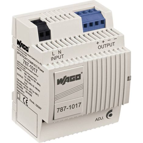 WAGO 787-1017 Alimentation rail DIN 18 V/DC 2.4 A 43.2 W Nbr. de sorties:1 x Contenu 1 pc(s) W91618 (1/3)