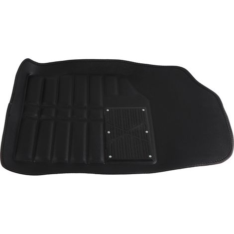 Tapis de sol universels enveloppants pour voiture, résistants à l'usure, finition soignée, noirs. (1/3)