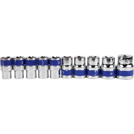 12 pièces coffret douilles 6 pans porte-douille clé à douille 1/2 pouce 10 11 12 13 14 15 17 19 21 24 acier CR-V outils combinés (1/5)