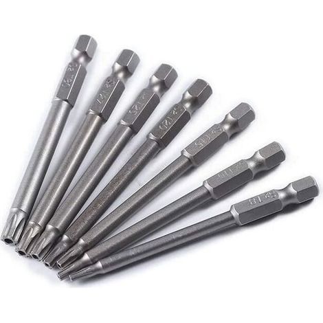 VURAHOME - T8-T30 Jeu d'embouts Torx longs en acier avec tête d'étoi 75 mm Cisea (1/5)