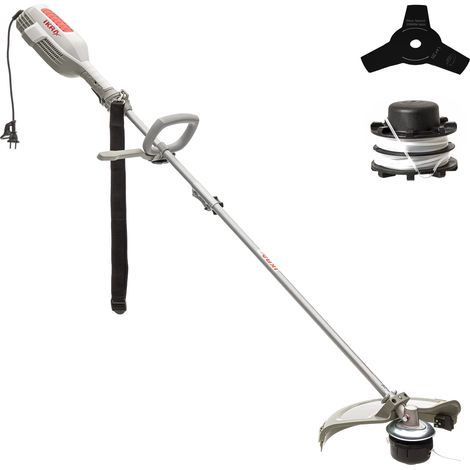 IKRA 78001625 decespugliatore elettrica IES 1000 C, Circonferenza di Taglio 37cm, 1000W, incl. Bobina, Lama, Tracolla