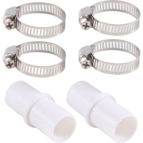Lot de 2 raccords de tuyau de vidange pour machine à laver, adaptateur d'extension pour machine à laver avec 4 colliers de serrage.-AquaForge (1/4)