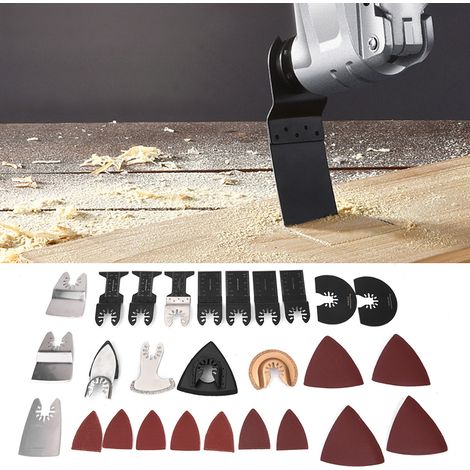 Kit de 70 lames de scie oscillantes, accessoires pour outil multifonction pour la découpe du bois et du plastique (1/5)