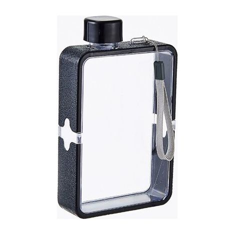 380 ml durchsichtige, wiederverwendbare, flache Wasserflasche tragbarer Reisebecher für Sport, Camping und Outdoor Aktivitäten. Leichtes und styl (1/5)