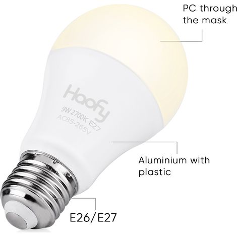 Ampoule néon LED, économie d'énergie, polyvalente, utilisable dans les garages, jardins et cours. (1/4)