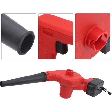 Souffleur sans fil lithium, aspirateur soufflant électrique rechargeable, collecteur de poussière PC, double usage aspiration/soufflage, prise UE 110-240V (1/5)
