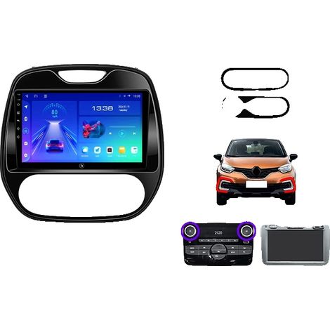 Autoradio, touchscreen, compatibilità con smartphone, compatibile con Renault Captur/Clio QM3 2013-2020 in modalità wireless, A4 2G 64G Style C (1/2)