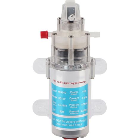 12V 15W Pompe à eau de qualité alimentaire muette auto-amorante DC Micro pompe à diaphragme (1/5)