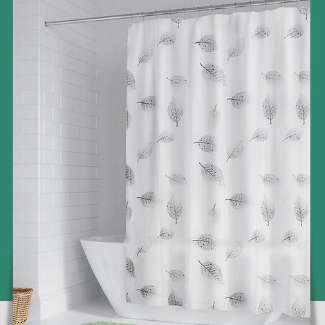 Duschvorhangeinlage mit 12 Kunststoffhaken – 180 x 180 cm – für Duschabtrennung und Badewanne, Duschvorhang und Einlage