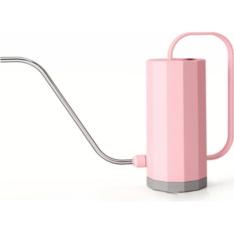 Arrosoir Acier Inoxydable Bec Long Poignée Ergonomique Design Géométrique Corail Rose pour Jardin et Plantes d'Intérieur (1/5)