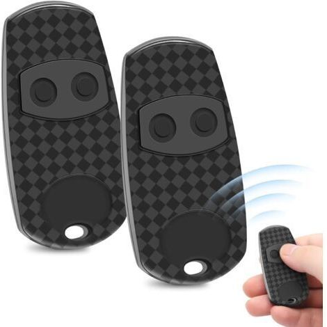 2 piècesTélécommande pour Top 432, Top 432 EE, Top 432 NA, 433,92 MHz télécommande pour portails pour Telecommande 2 canaux, noir (1/5)