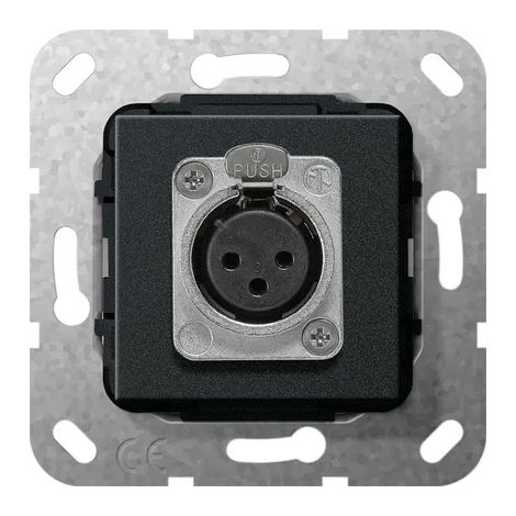 Gira XLR-Buchse D-Serie Einsatz Schwarz m [566710], 5667 10