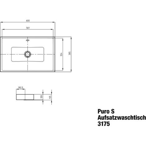 KALDEWEI 909107253001 Lavabo à poser PURO S Mod.3175