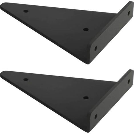 2 vendus aujourd'hui. Supports d'étagère - Supports triangulaires de 17 cm pour étagères, supports d'étagère Dolda, fixations pour étagères flottantes à languette, supports et crochets décoratifs pour (1/4)