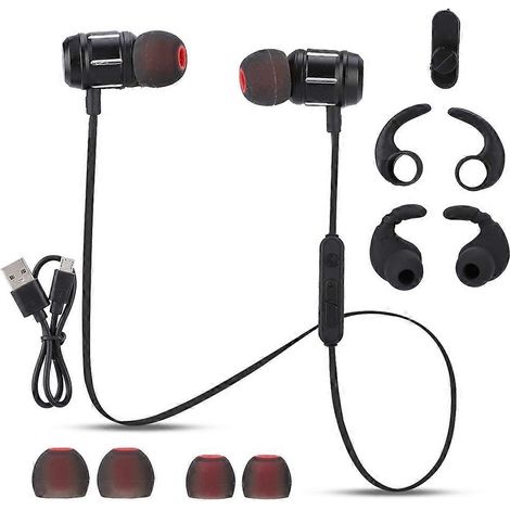 Écouteurs sans fil Bluetooth résistants à la transpiration, casque stéréo de sport avec micro (1/4)