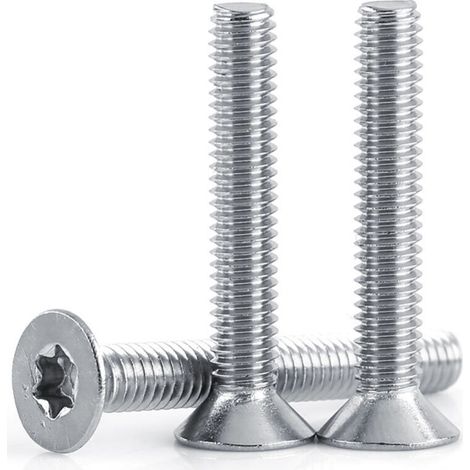 50 viti per metallo M4 in acciaio inox a testa piana (M4×30) (1/3)